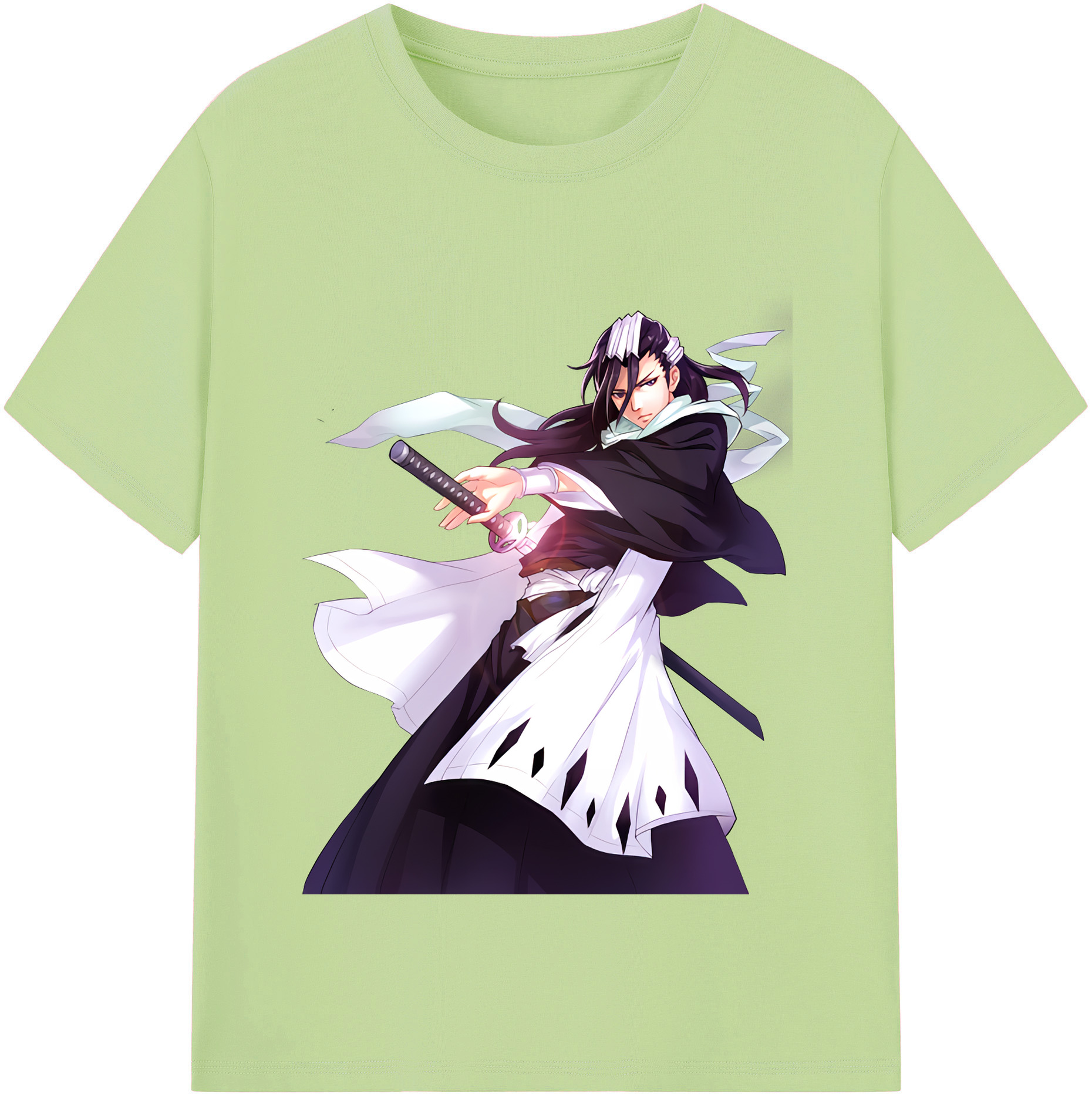 （画像用） ブリーチ くちき びゃくや BLEACH Kuchiki Byakuya 綿100％半袖Tシャツ（フロントプリント）